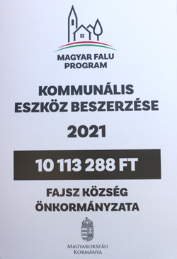 Magyar Falu Program „ Kommunális eszköz beszerzése-2021”